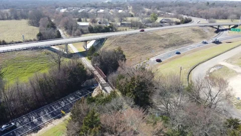 Interstate Traffic Video stock 235012846