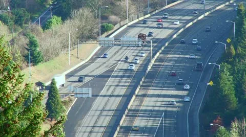 Interstate Traffic Real Time Stock Footage 10591974
