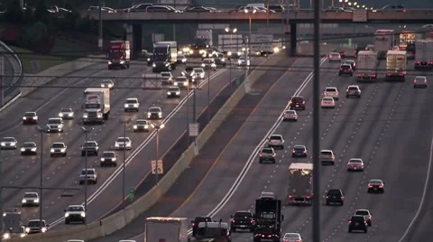 Interstate Traffic Time Lapse Vídeo Stock 8776304