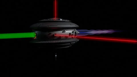 Interstellar Alien Probe Activated as it Approaches Earth Stock Footage 249312096