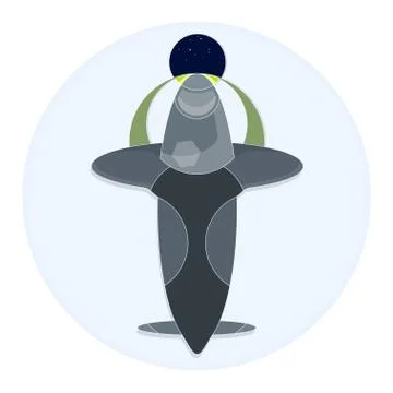 Interstellar cosmos rocket Stock Illustration