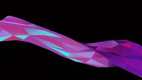 Interstellar Crystal Flow: A Digital Odyssey in Geometric Luminescence. 動画素材 297689463