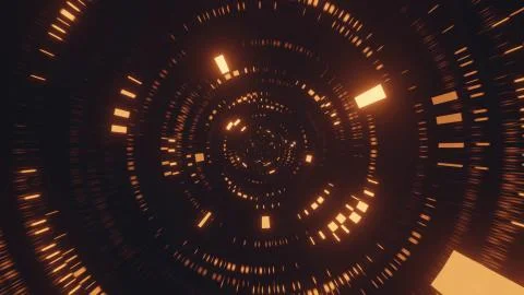 Interstellar Cyber Space Loop Portal 4k uhd 3d illustration background Stock Illustration