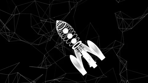Interstellar flight.Abstract plexus background for different events and projects Stock Footage 79497797