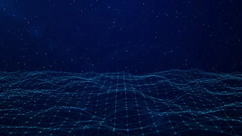 Interstellar Grid Plexus Connection, Dynamic Cosmic Mesh Background Stock Footage 337758788