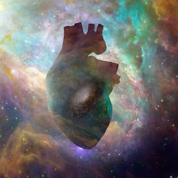 Interstellar Heart Stock Illustration