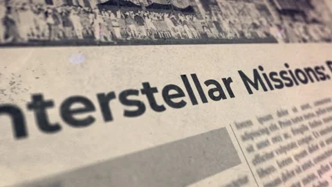 Interstellar Missions Reaching Beyond Our Galaxy Newspaper 스톡 동영상 342457922