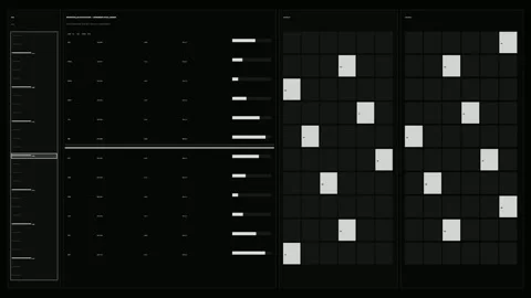 Interstellar Navigation Data HUD Seamless Loop 스톡 동영상 342266712