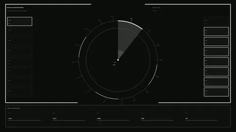 Interstellar Navigation Interface HUD Seamless Loop 스톡 동영상 342267211