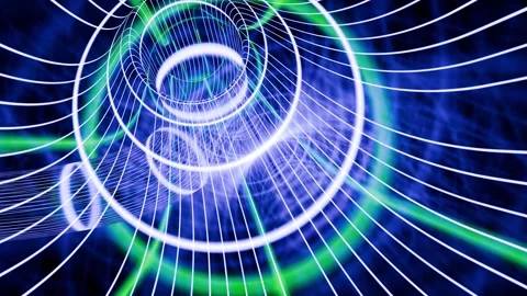 Interstellar purple with green ghost space VJ loop tube background0001-0300 Stock Footage 317323161