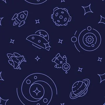 Interstellar space abstract seamless pattern Illustrazione stock