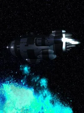 Interstellar Space Ship 3-d-Illustration Illustration