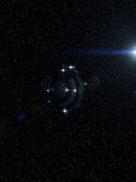 Interstellar Space Ship 3-d-Illustration Illustration