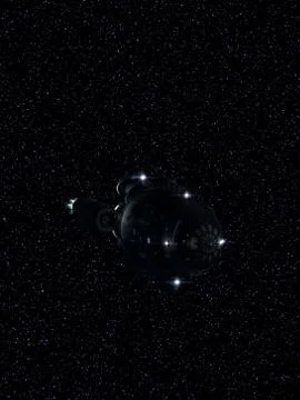 Interstellar Space Ship 3-d-Illustration Illustration