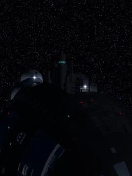 Interstellar Space Ship 3-d-Illustration Illustration