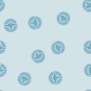 Interstellar travel space exploration line seamless pattern Stock Illustration