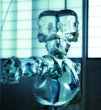 Intersting picture of a water android Stock Photos