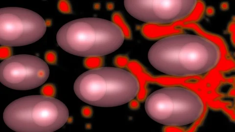 Interstitial fluid flow among cells Video stock 88064207