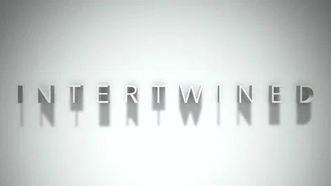 Intertwined 3D title animation with shadows on a white background Video stock 297011215