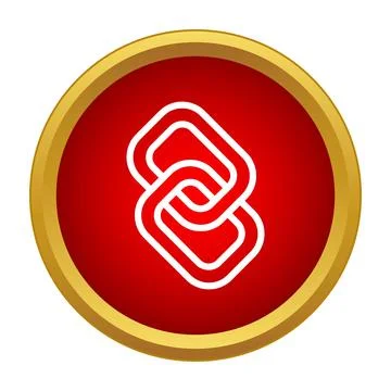 Intertwined chain link icon representing connection and unity Stock Illustration