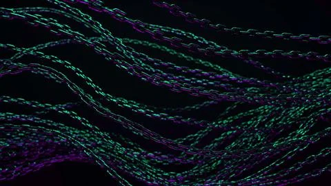 Intertwined Chains in the Dark Stock Photos