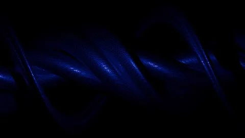 Intertwined dark blue spiral waves with metallic snake skin surface Stock Footage 328525927