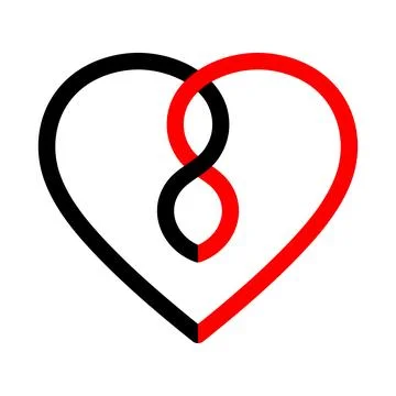 Intertwined Heart Vector Illustration Stock Illustration