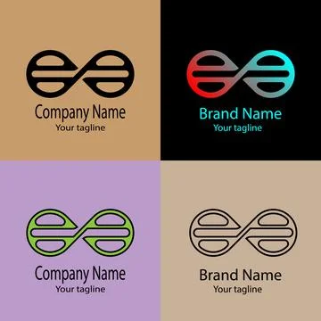 Intertwined Infinity logo design Illustrazione stock