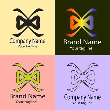 Intertwined Infinity logo design Stock Illustration