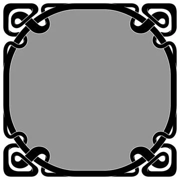 Intertwined lines frame vector design Stock Illustration