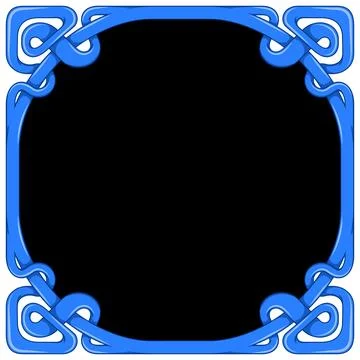 Intertwined lines frame vector design Stock Illustration