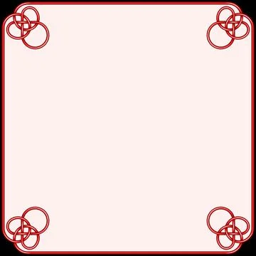 Intertwined lines frame vector design Stock Illustration