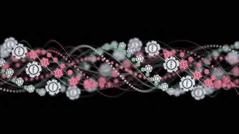 Intertwined Poker Chips Animation, Background, Loop Stock Footage 212290169