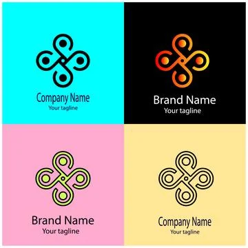 The Intertwined Quarters: Connectedness and Harmony logo Stock Illustration