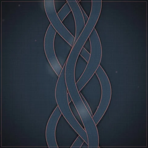 Intertwined Roads Abstract Background - Concept of Connection and Complexity 動画素材 347804682