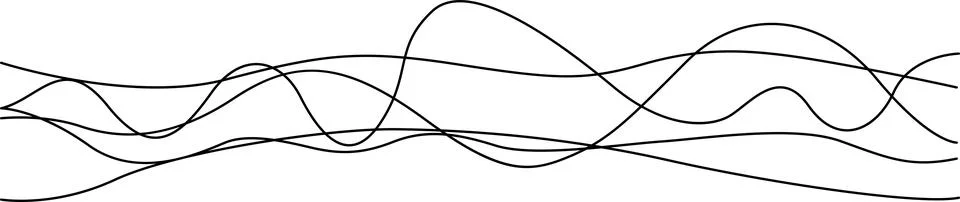 Intertwined wavy lines Vector Illustrazione stock