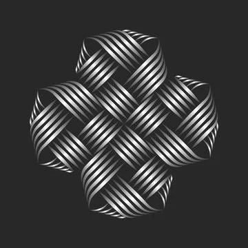 Intertwined weaving pattern Celtic cross shape logo for a jewelry store or .. Stock Illustration