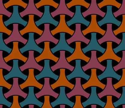 Intertwining. Seamless 3D pattern. Optical illusions. Op Art. Wrapping. Stock Illustration