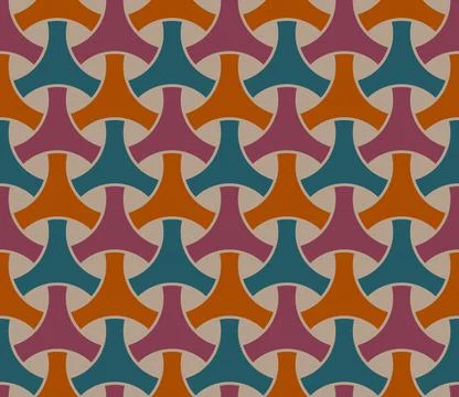 Intertwining. Seamless 3D pattern. Optical illusions. Op Art. Wrapping. Stock Illustration