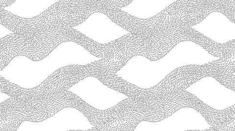 Intertwining wavy bands with fine texture for abstract graphic elements. Stock Illustration