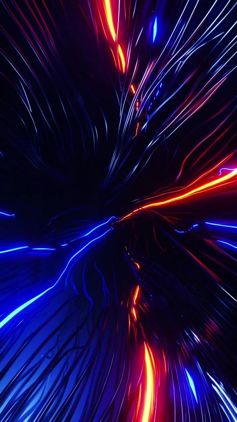 The intertwining wires flash in different colors. Vertical looped video Stock Footage 226368773