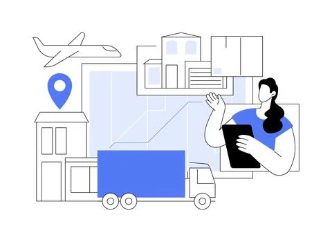 Interurban migration abstract concept vector illustration. Illustrazione stock