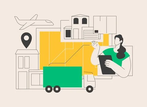 Interurban migration abstract concept vector illustration. Illustrazione stock