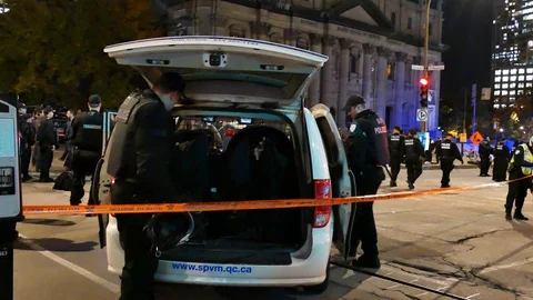 Intervention group during police operation Stock Footage 120092746