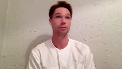 Interview with actor Kai Luke Brummer talking about 'Moffie' - 2021 Stock Footage 158105240