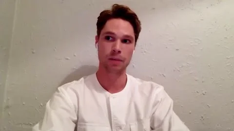 Interview with actor Kai Luke Brummer talking about 'Moffie' - 2021 스톡 동영상 158105299