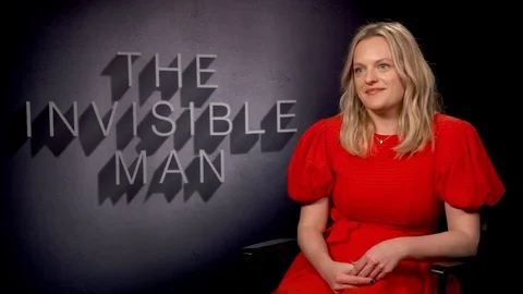 Interview with actress Elizabeth Moss about movie 'The Invisible Man', 2020 Stock Footage 128811536