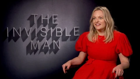 Interview with actress Elizabeth Moss about movie 'The Invisible Man', 2020 Video stock 128811643