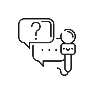 Interview black icon. Custom video content. Sign for web page, mobile app, bu Stock Illustration