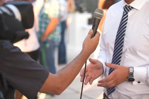 Interview with a businessman Foto stock